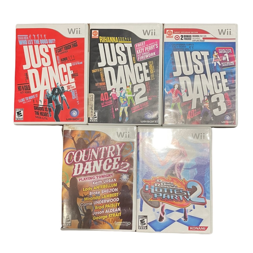 Just Dance Wii Country Dance Hottest Party Dance Dancing Games 5 Pack!